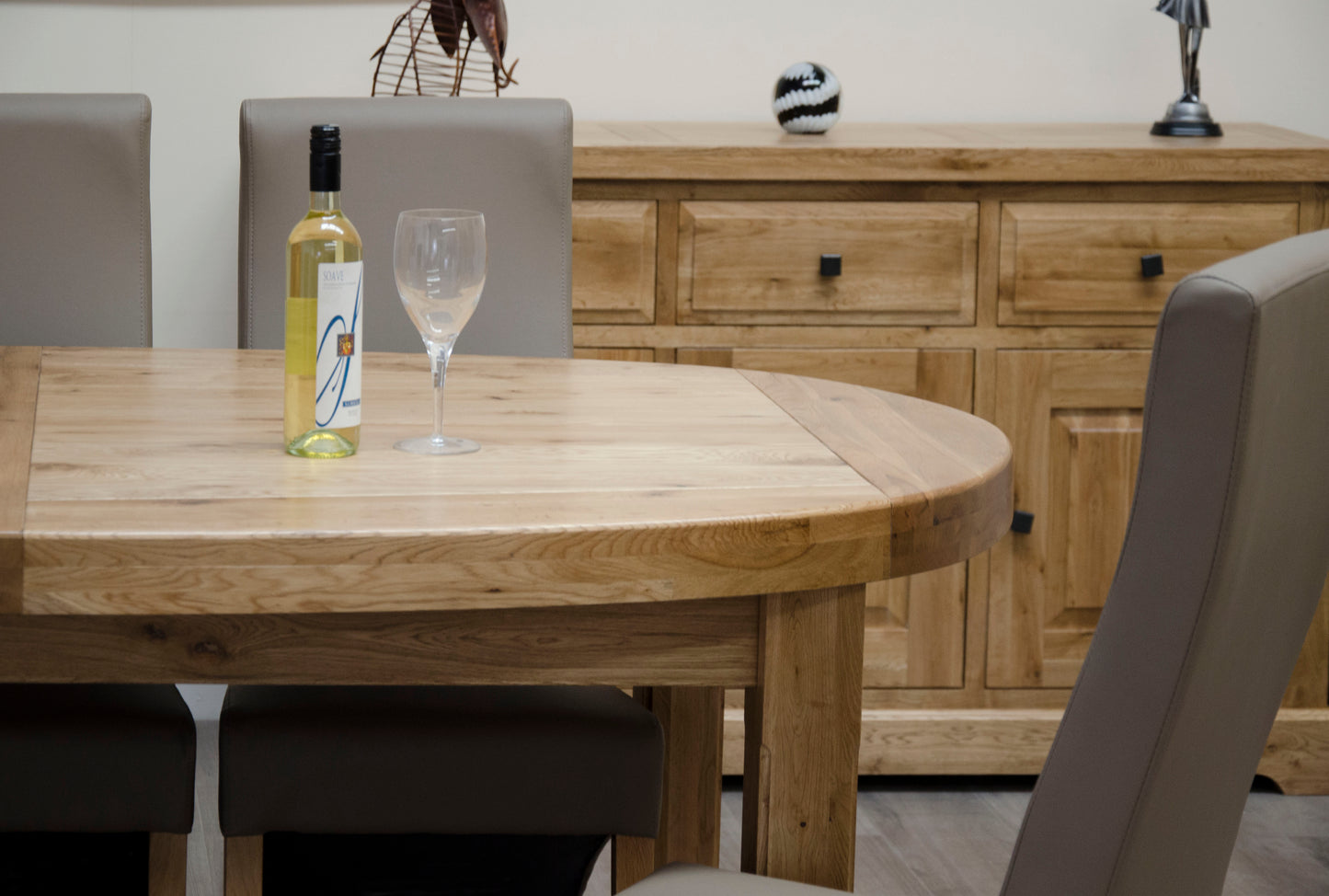 Deluxe Super Oval Extending Table 100% Solid Oak