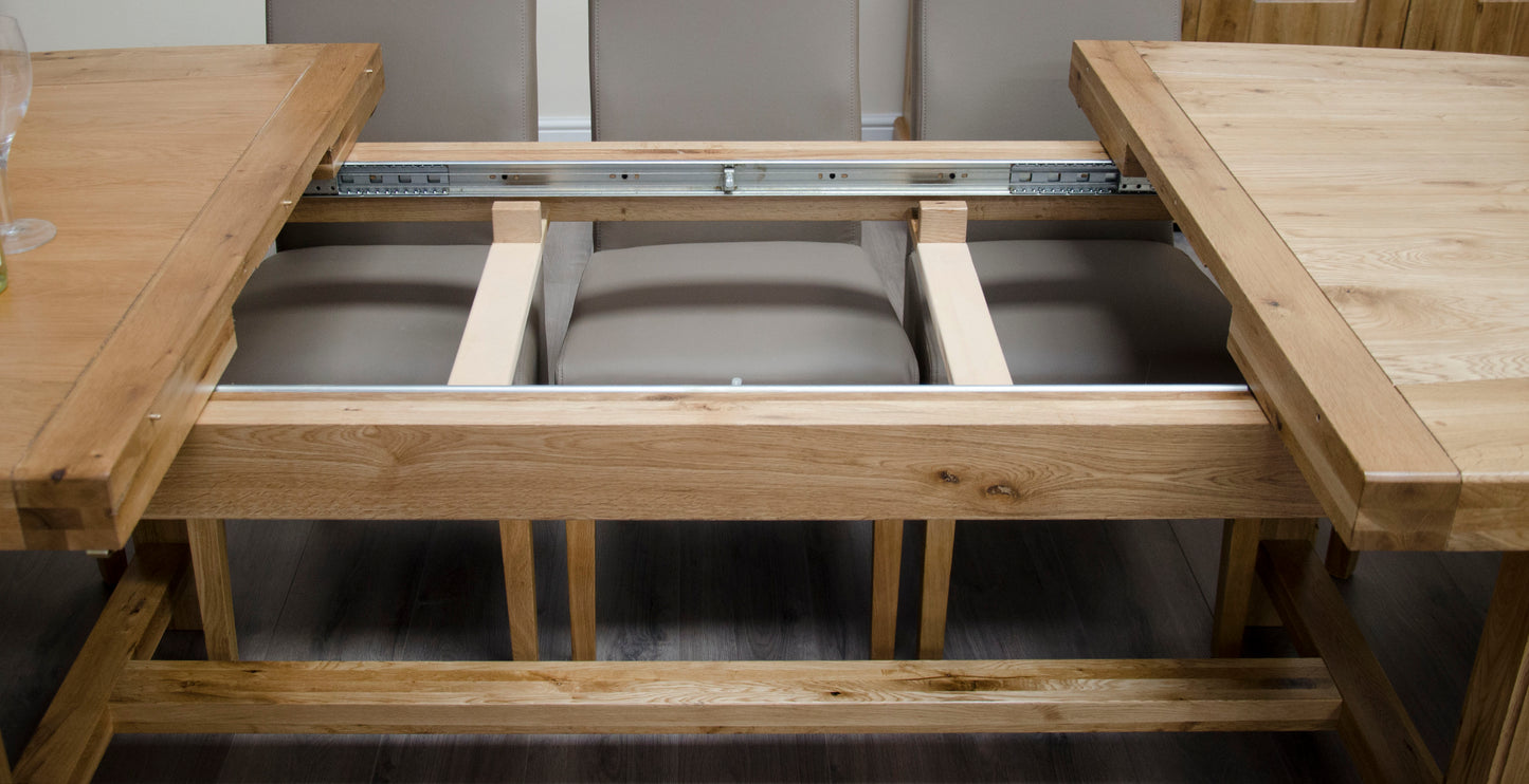 Deluxe Super Oval Extending Table 100% Solid Oak