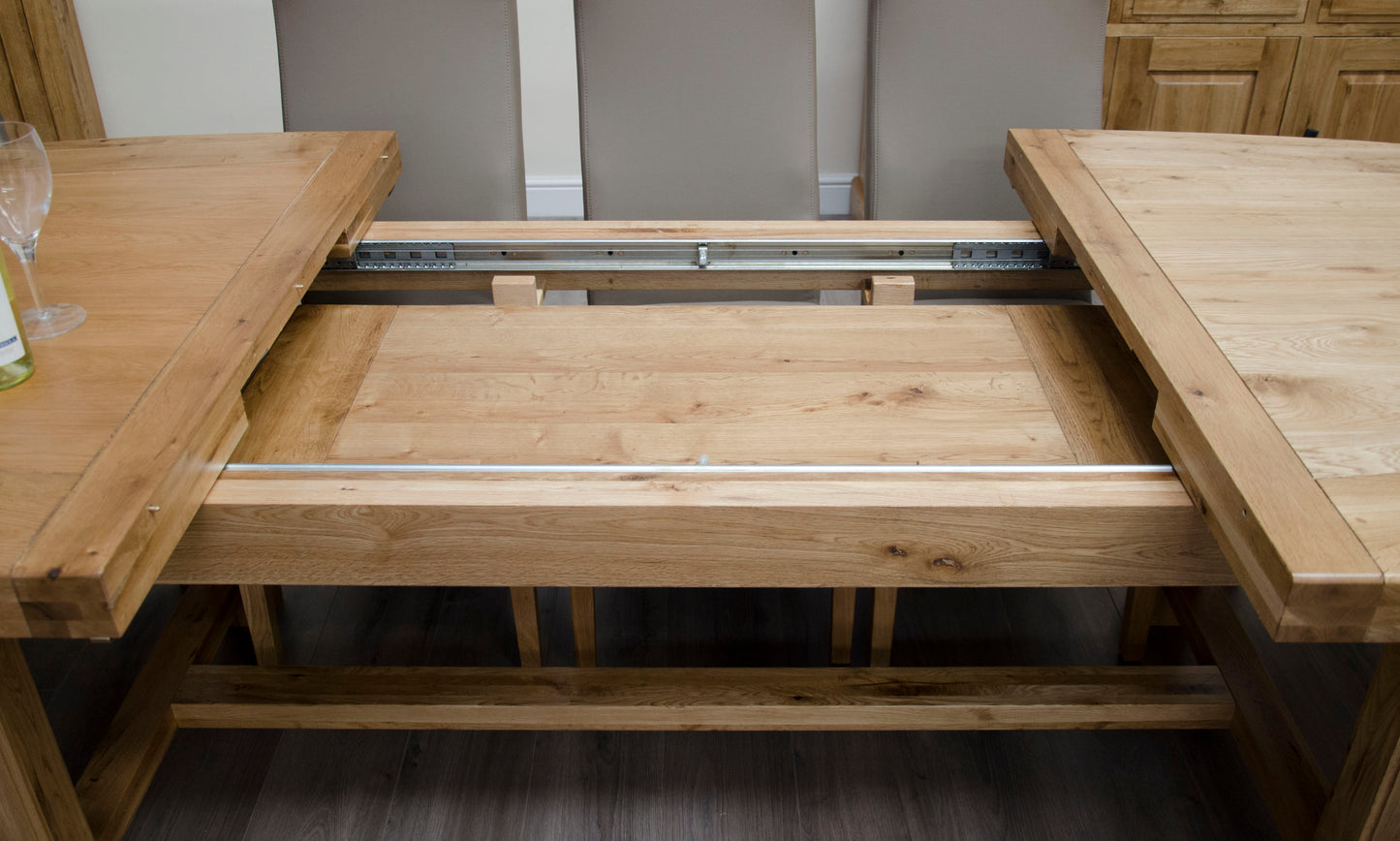 Deluxe Super Oval Extending Table 100% Solid Oak