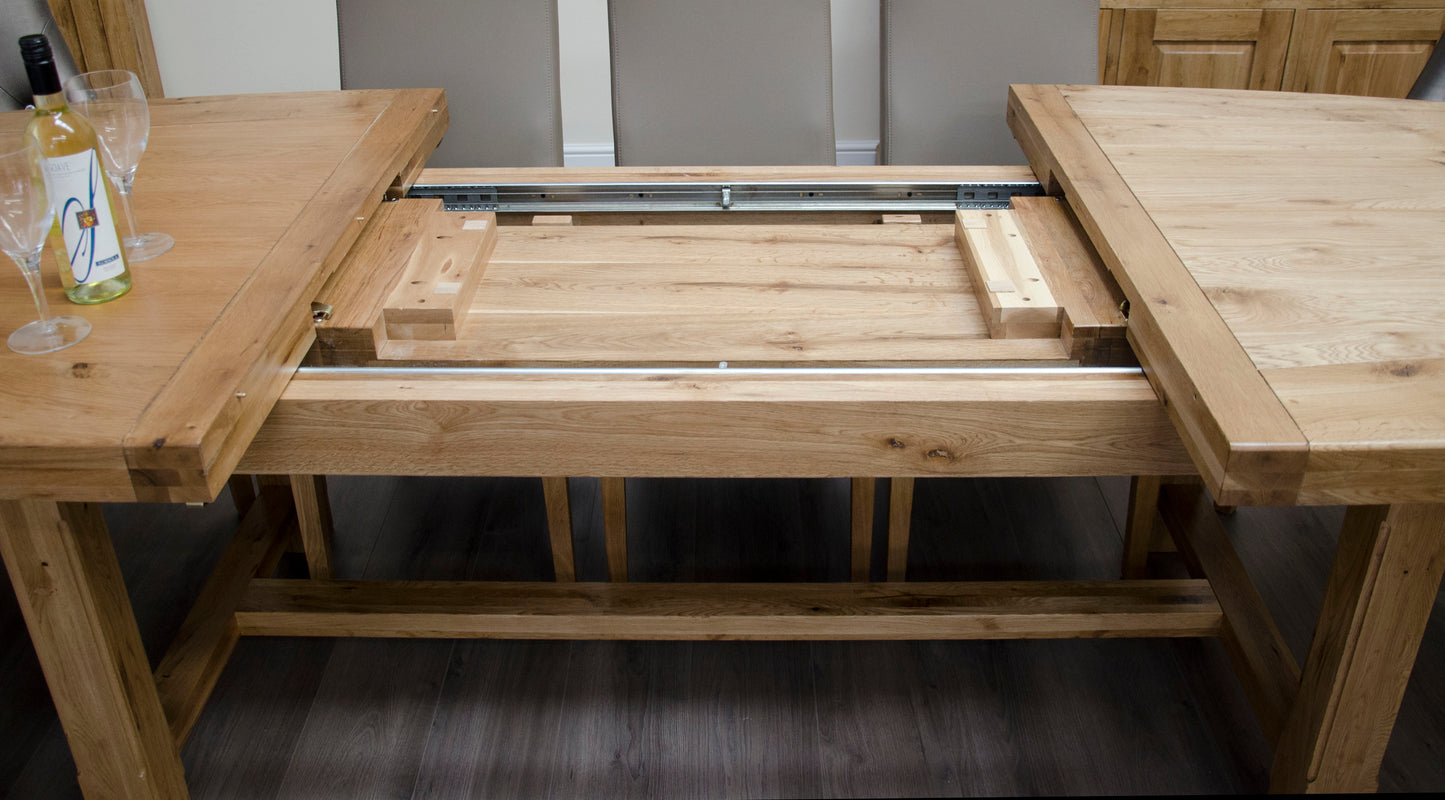 Deluxe Super Oval Extending Table 100% Solid Oak
