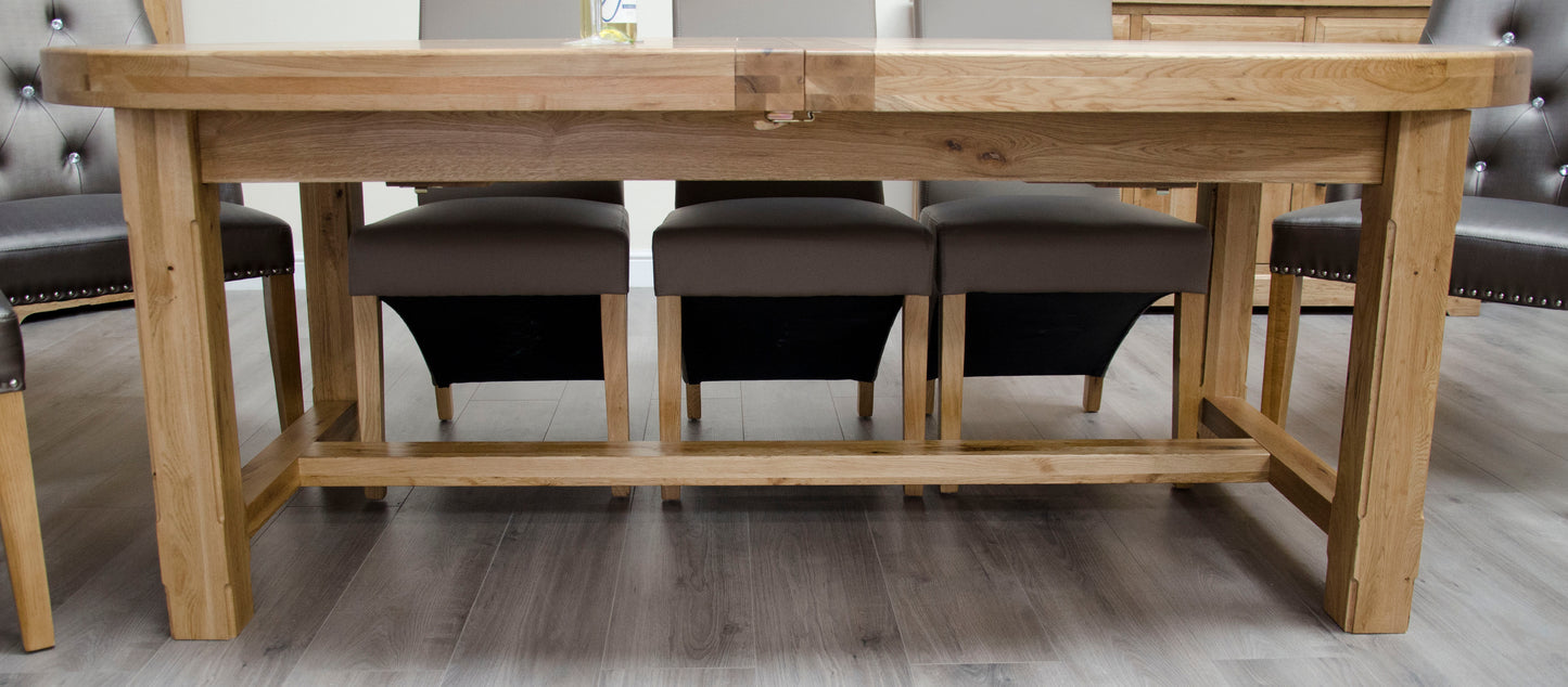 Deluxe Super Oval Extending Table 100% Solid Oak