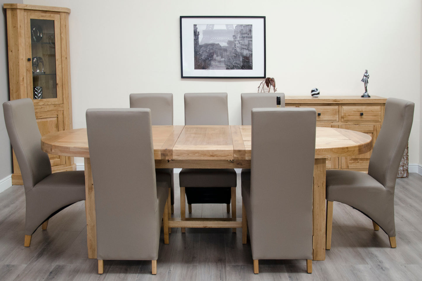 Deluxe Super Oval Extending Table 100% Solid Oak