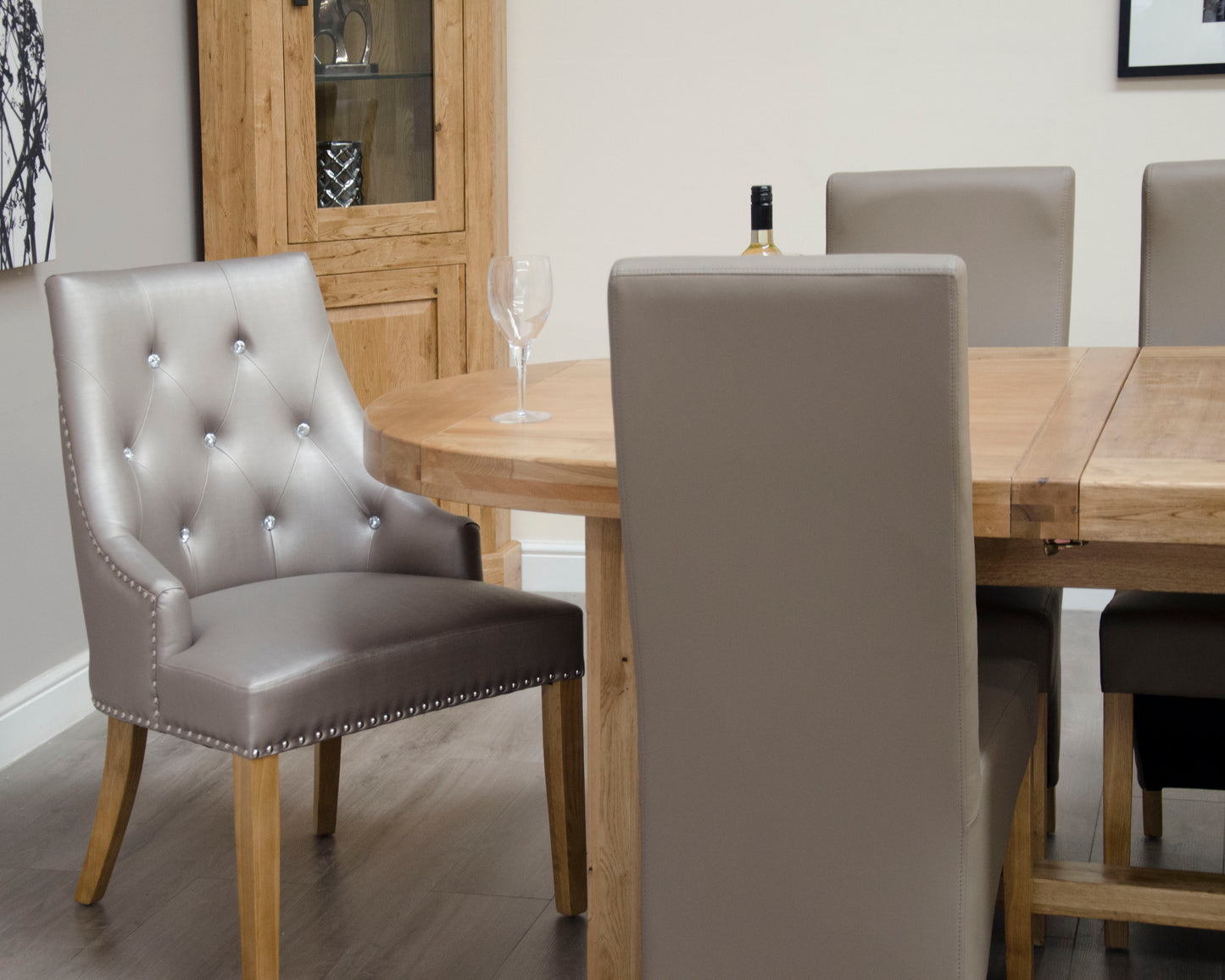 Deluxe Super Oval Extending Table 100% Solid Oak