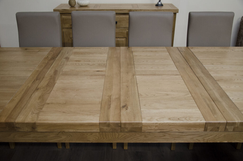Deluxe Twin Leaf Extending Table 100% Solid Oak