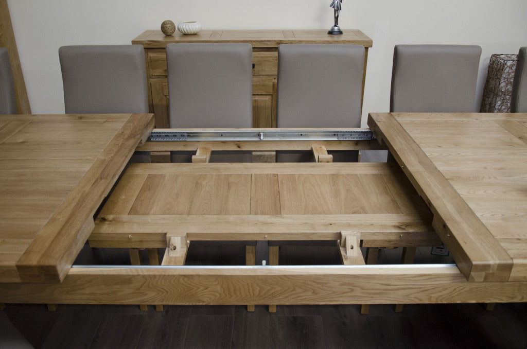 Deluxe Twin Leaf Extending Table 100% Solid Oak