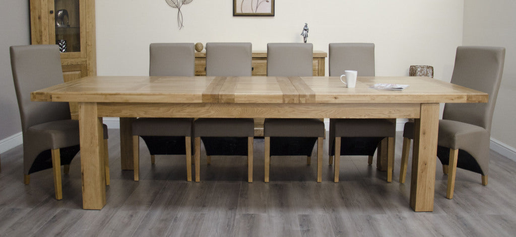 Deluxe Twin Leaf Extending Table 100% Solid Oak
