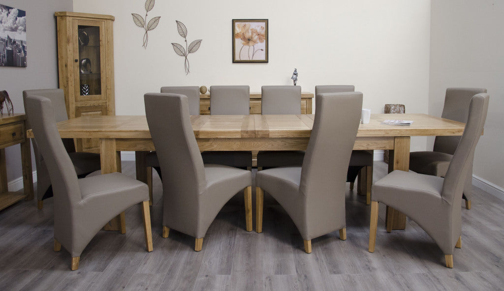 Deluxe Twin Leaf Extending Table 100% Solid Oak