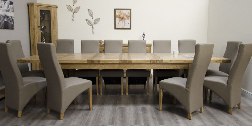 Deluxe Twin Leaf Extending Table 100% Solid Oak
