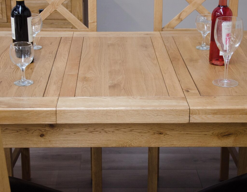 Deluxe Twin Leaf Extending Table 1500 100% Solid Oak