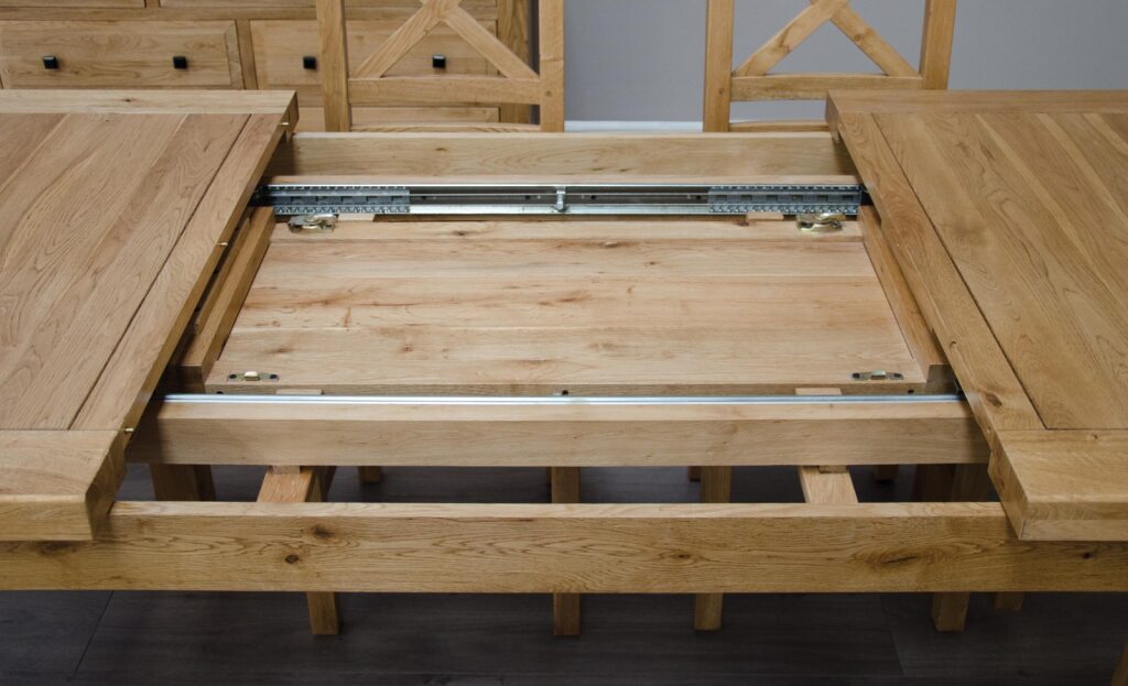 Deluxe Twin Leaf Extending Table 1500 100% Solid Oak