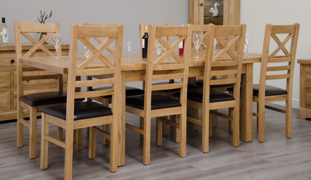Deluxe Twin Leaf Extending Table 1500 100% Solid Oak