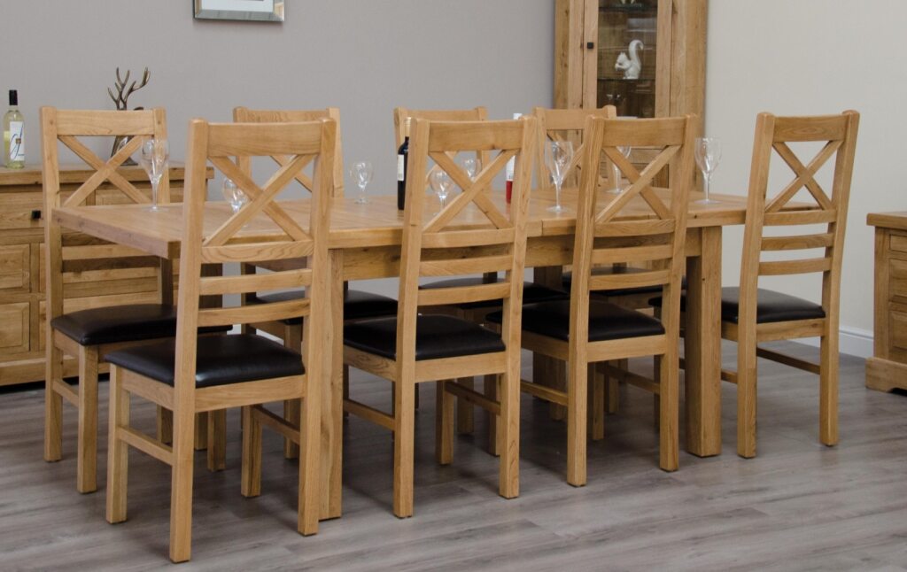 Deluxe Twin Leaf Extending Table 1500 100% Solid Oak