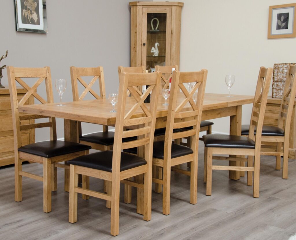 Deluxe Twin Leaf Extending Table 1500 100% Solid Oak