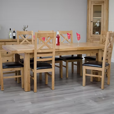 Deluxe Twin Leaf Extending Table 1800 100% Solid Oak