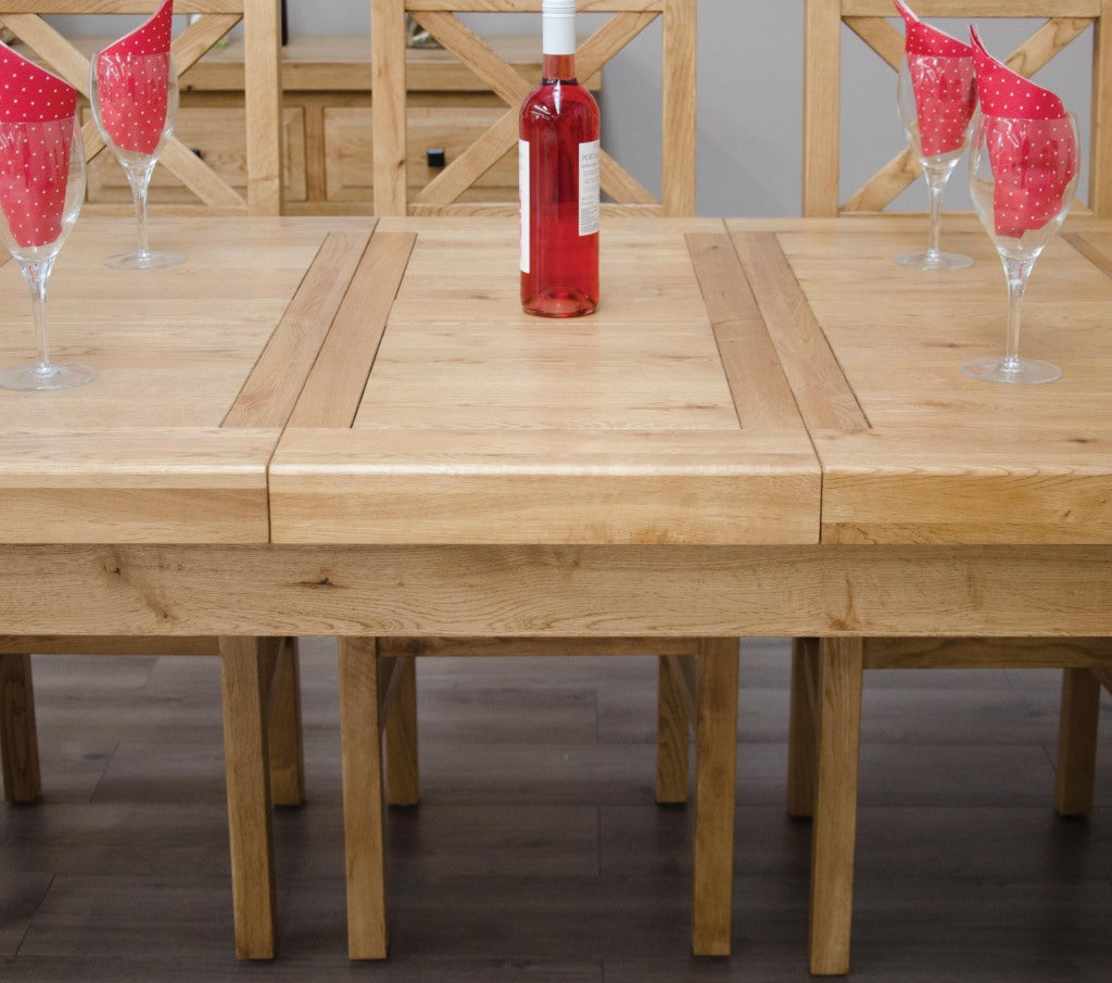 Deluxe Twin Leaf Extending Table 1800 100% Solid Oak