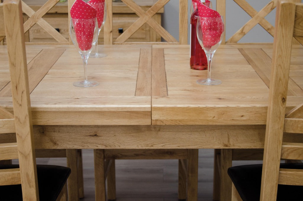 Deluxe Twin Leaf Extending Table 1800 100% Solid Oak
