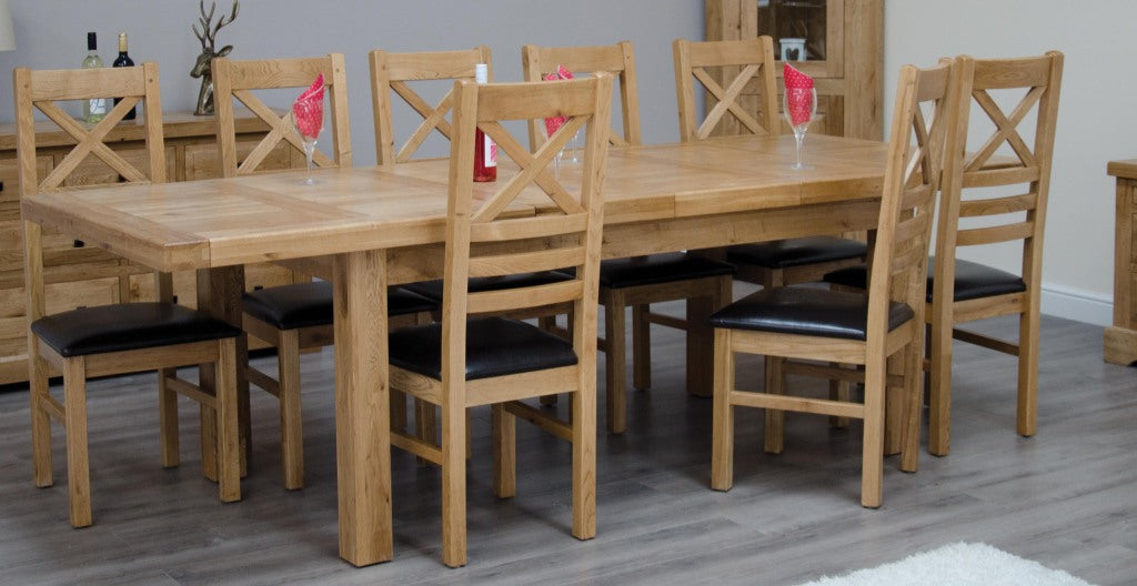 Deluxe Twin Leaf Extending Table 1800 100% Solid Oak