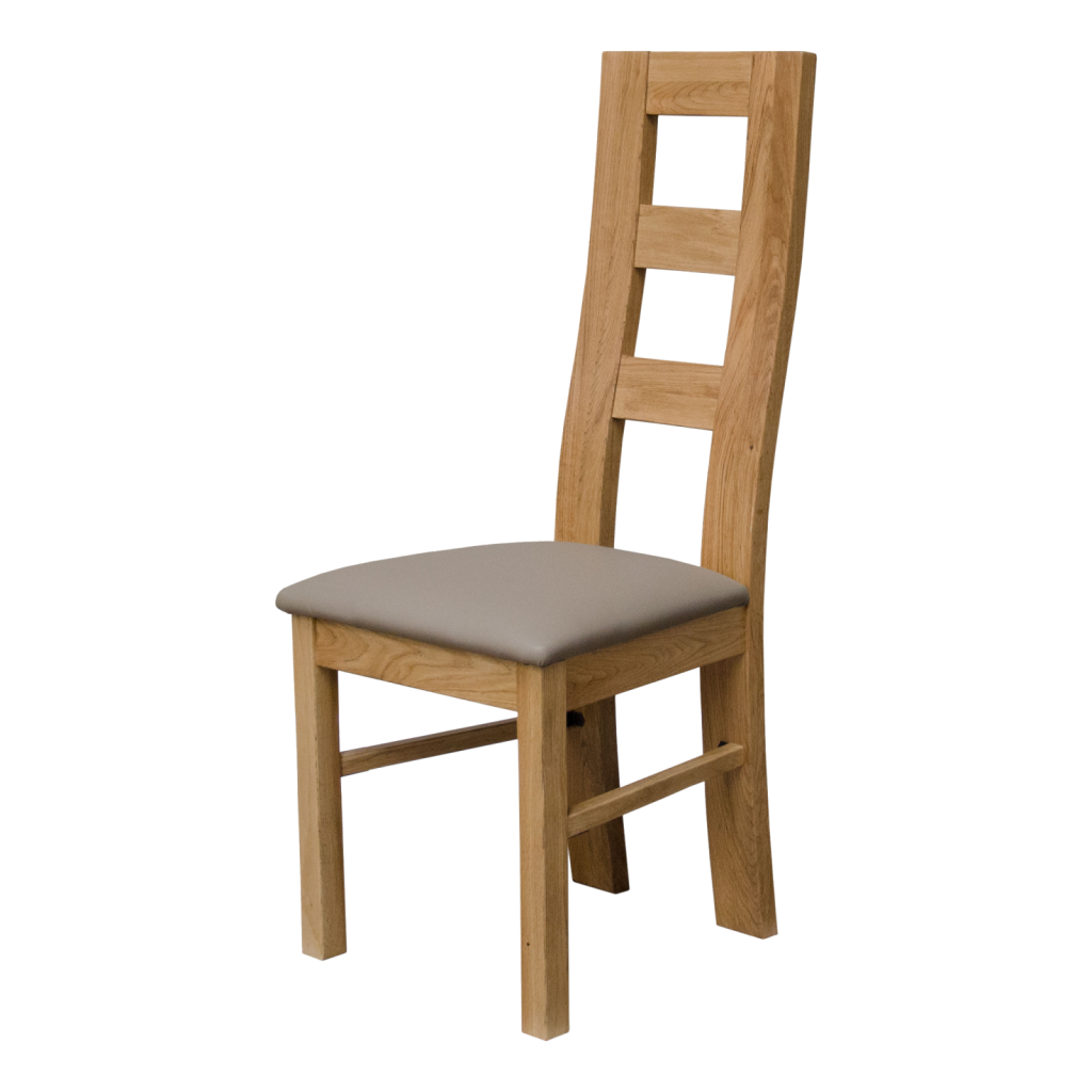 Deluxe Wave Chair – Mushroom Pad 100% Solid Oak