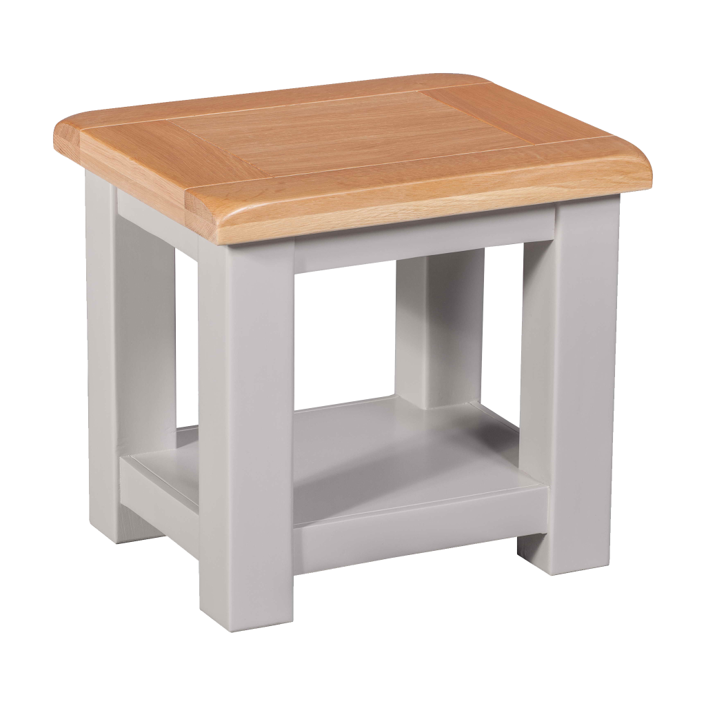 Diamond Lamp Table. Painted pine