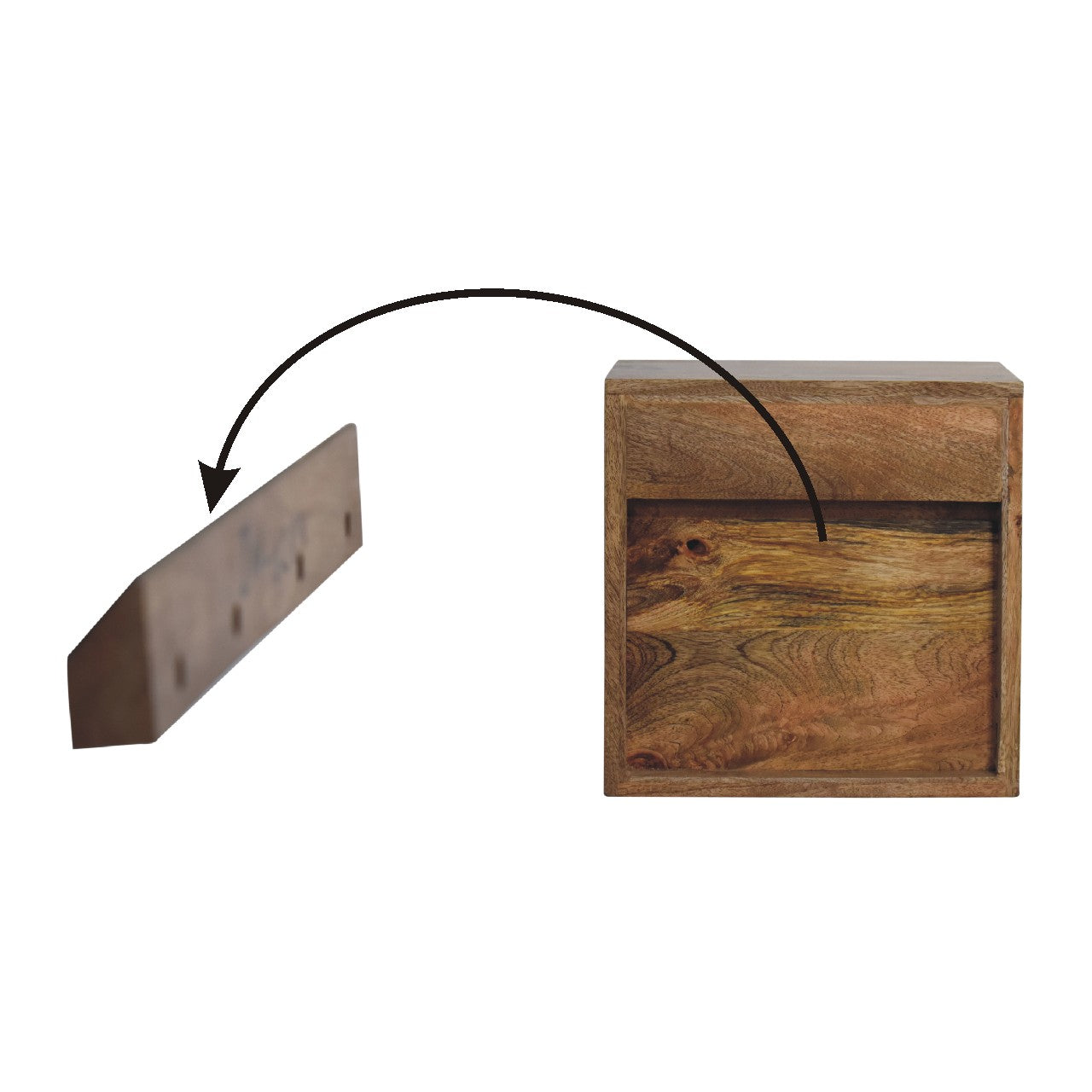 Floating Mini Classic Bedside. 100% Solid Mango Wood