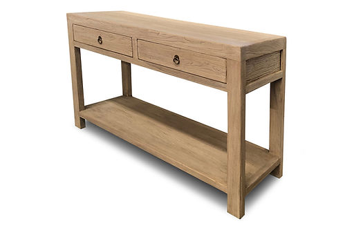 Gurney Console Medium. Solid Reclaimed Elm