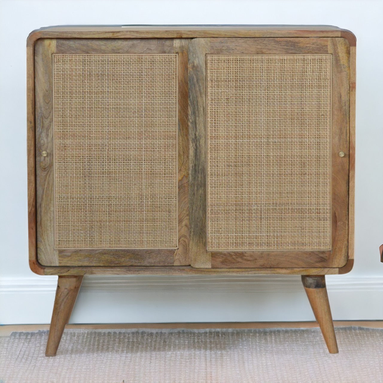 Close-knit Sliding Cabinet. Solid Mango Wood