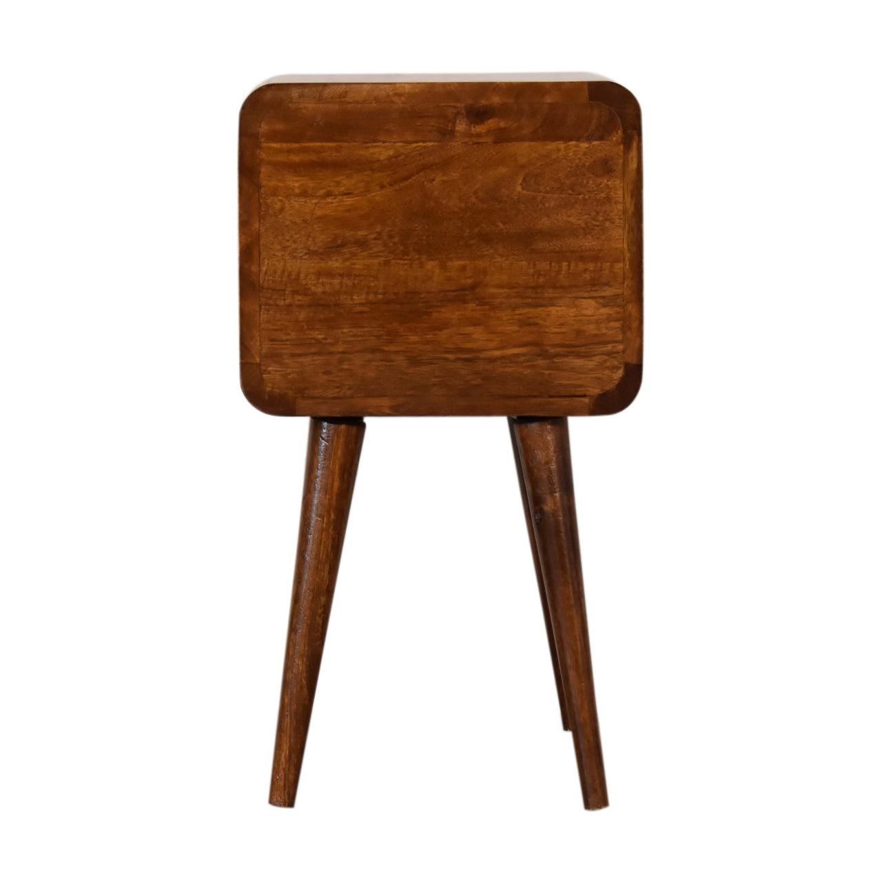 Mini Chestnut Curved Bedside 100% Solid Mango Wood