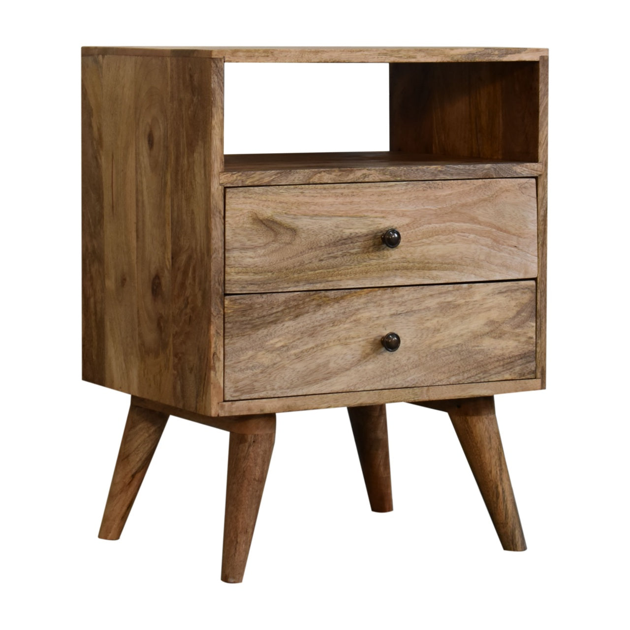 Classic Oak-ish Bedside 100% Solid Mango Wood