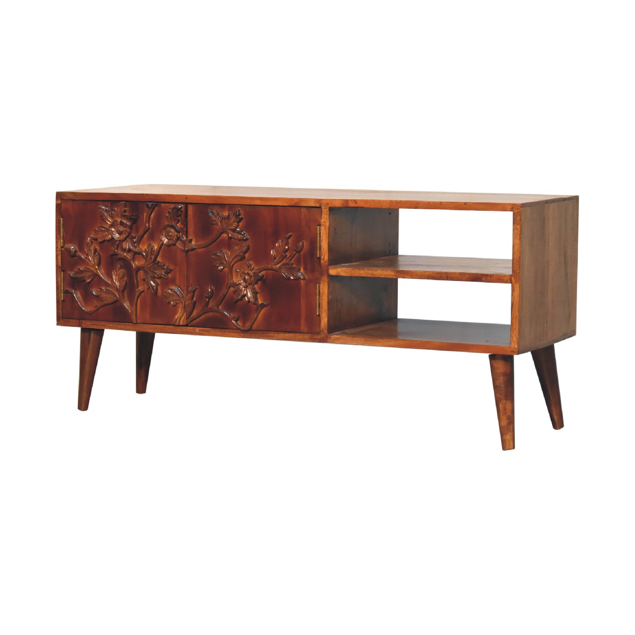 Botanic Media Unit 100% Melia/Neem Wood Chestnut Finish