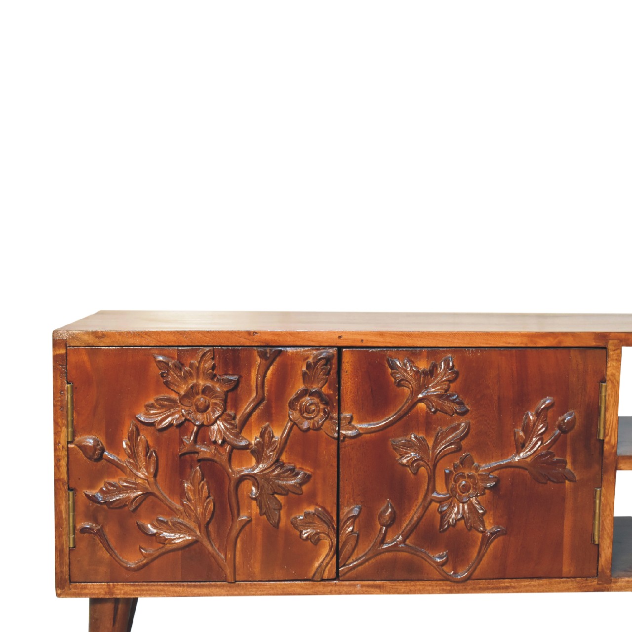 Botanic Media Unit 100% Melia/Neem Wood Chestnut Finish