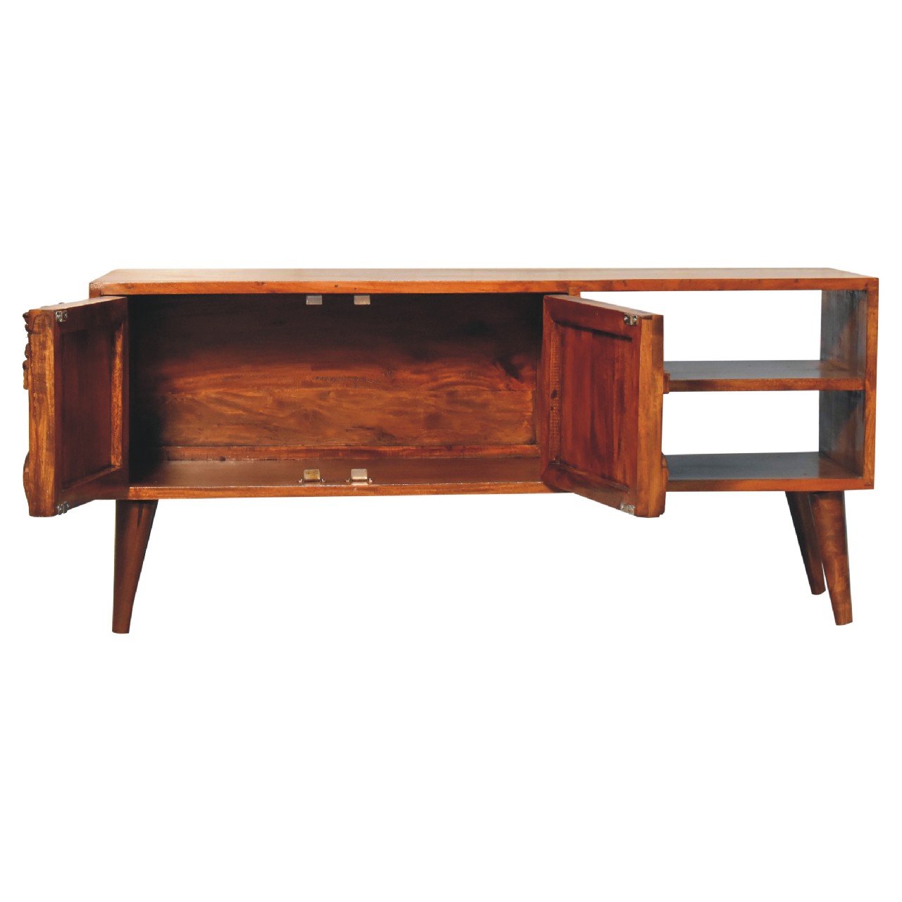 Botanic Media Unit 100% Melia/Neem Wood Chestnut Finish