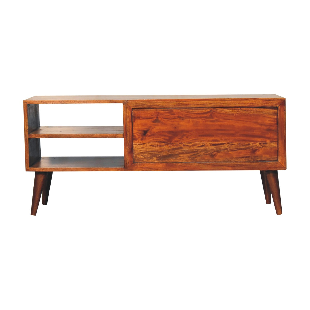 Botanic Media Unit 100% Melia/Neem Wood Chestnut Finish