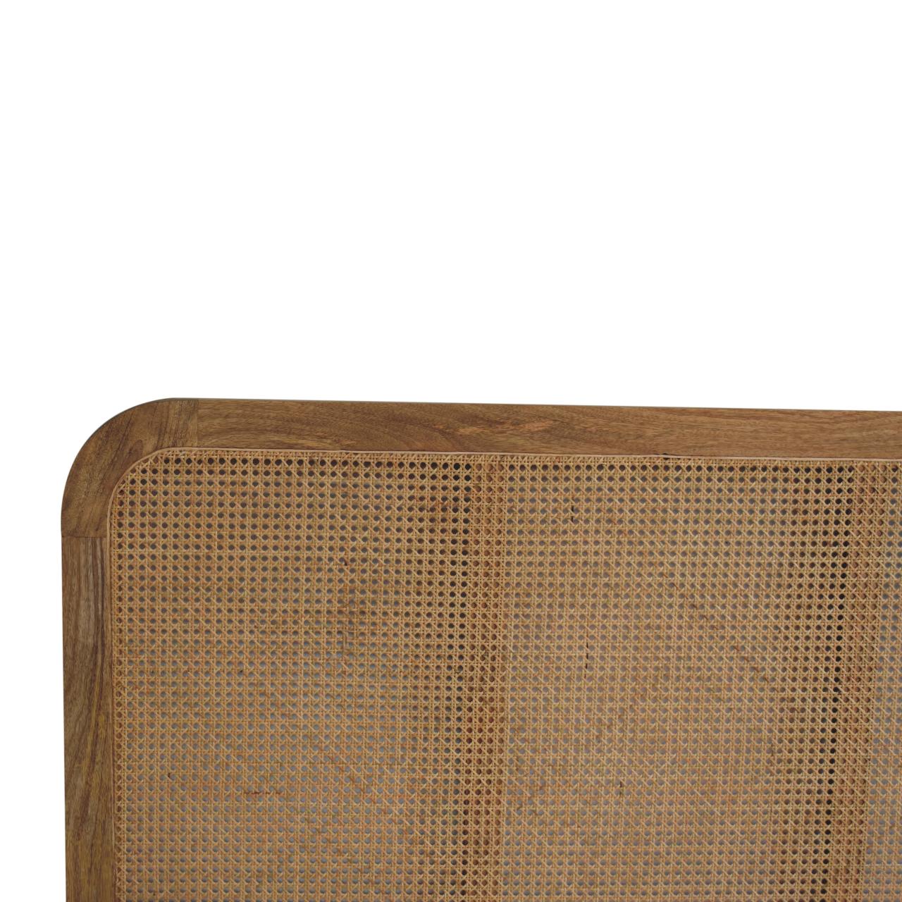 Rattan Bed. 100% Solid Mango Wood