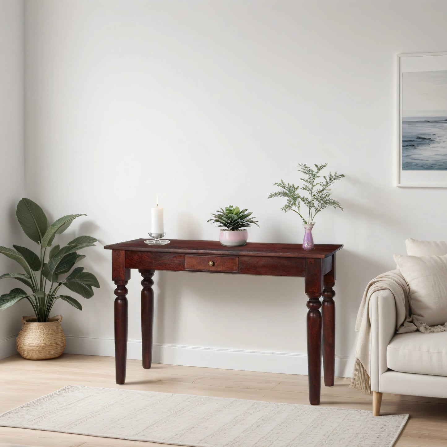 Jaipur Dark Mango Console Table Solid Mango Wood