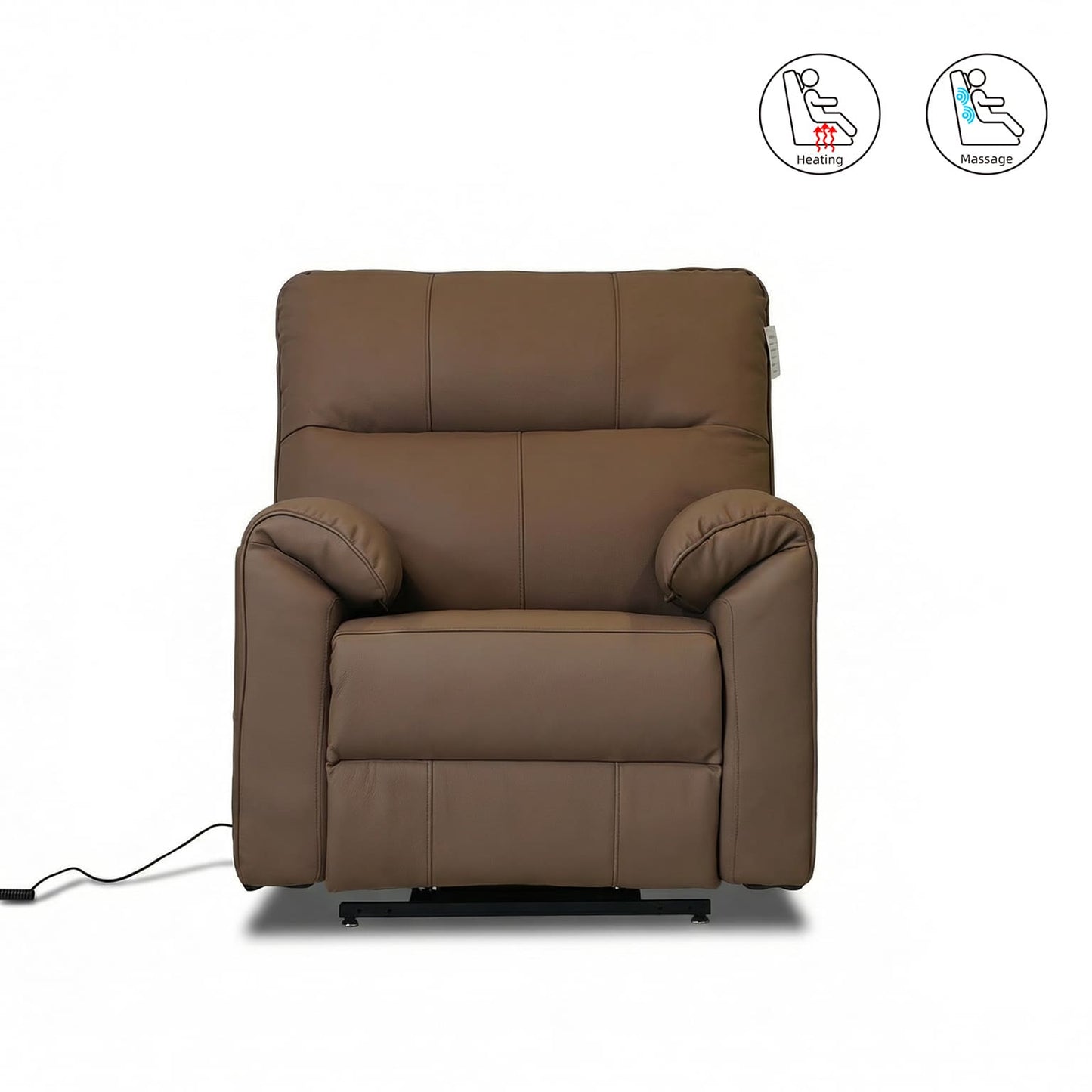Knightsbridge Leather Recliner - Dual Motor with Heating & Massage