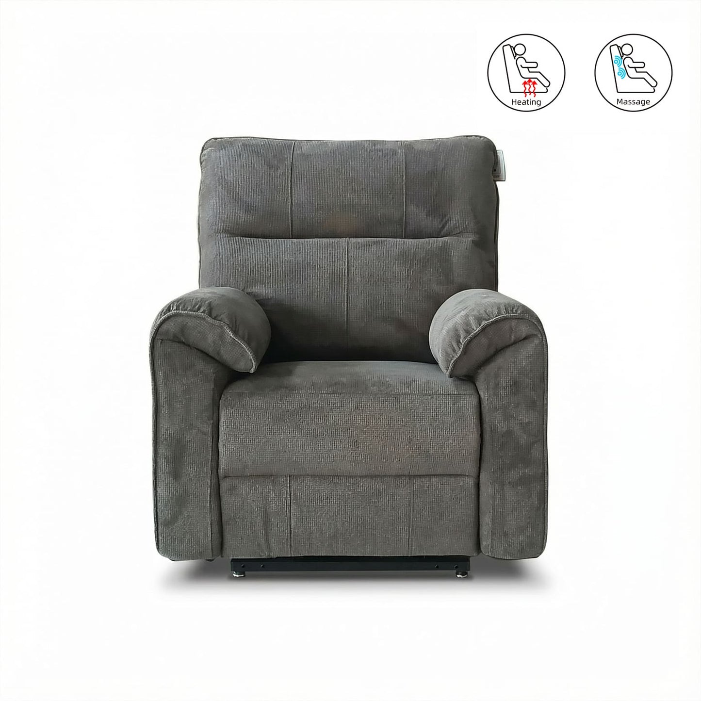 Knightsbridge Recliner - Dual Motor Light or Dark Grey Fabric