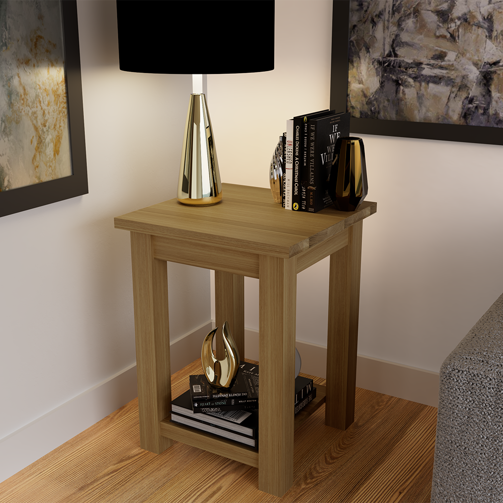 Lyon Lamp Table. 100% Solid Oak