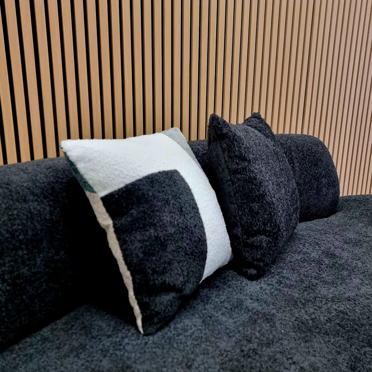 Miami, 3 Seater Sofa in Black Velvet or Grey