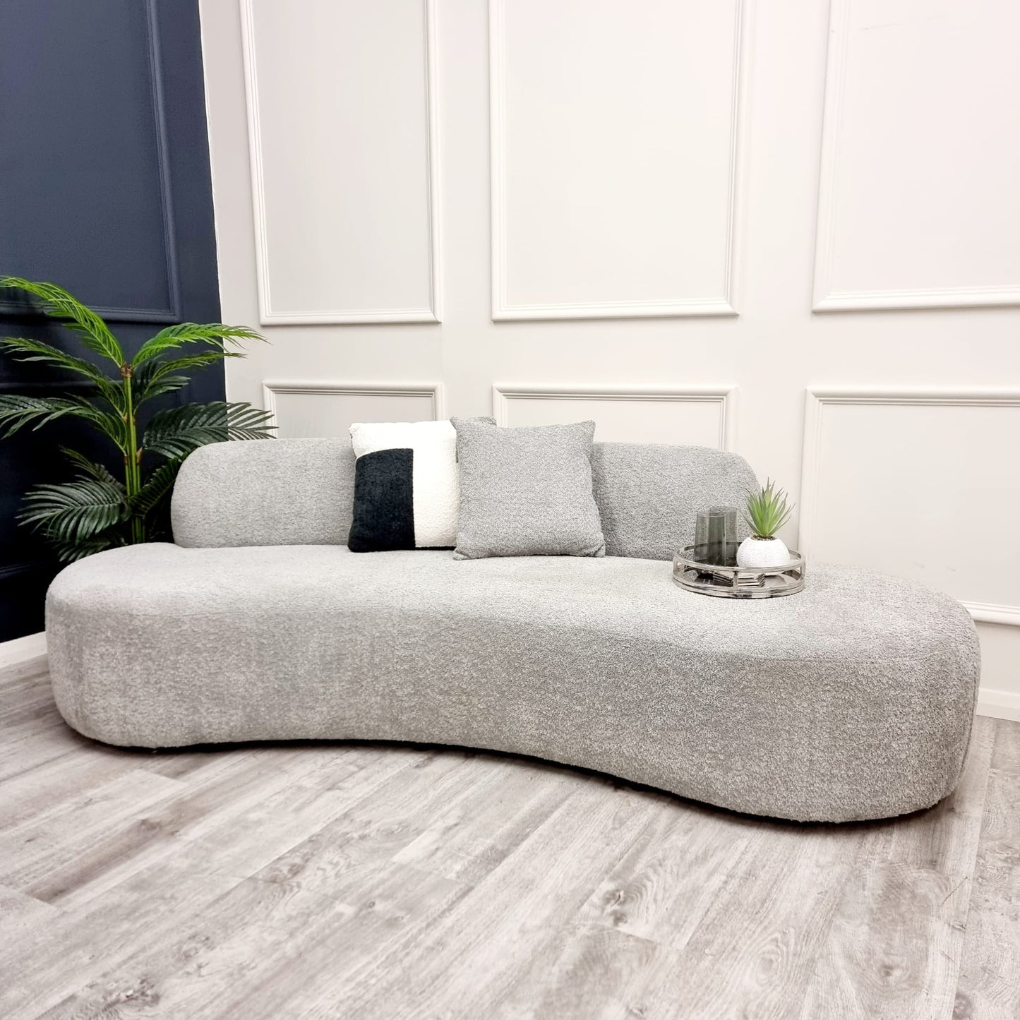 Miami, 3 Seater Sofa in Black Velvet or Grey