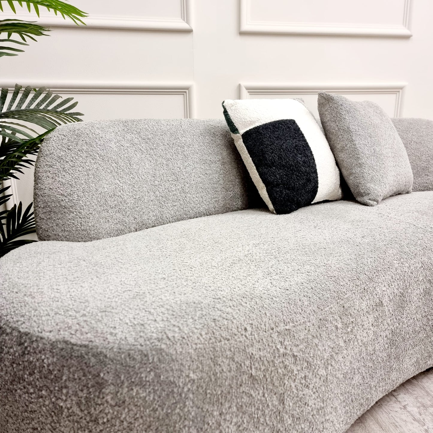 Miami, 3 Seater Sofa in Black Velvet or Grey