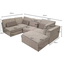 Madison U Shape Sofa Blue or Light Grey