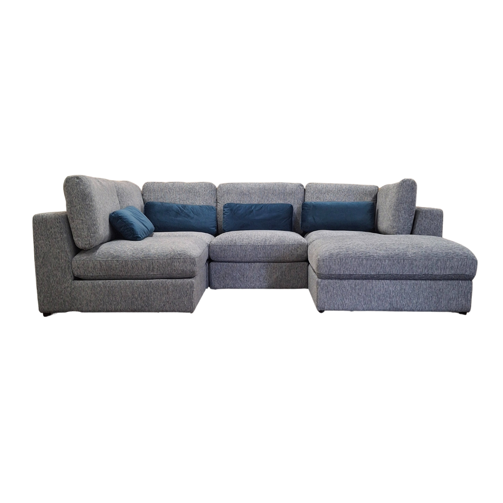Madison U Shape Sofa Blue or Light Grey