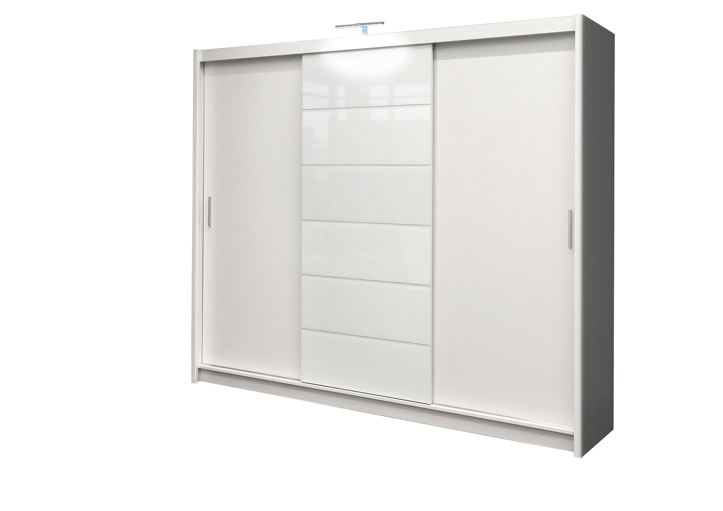 Malibu 250 Sliding Wardrobe - Mirrored Door LED Lighting