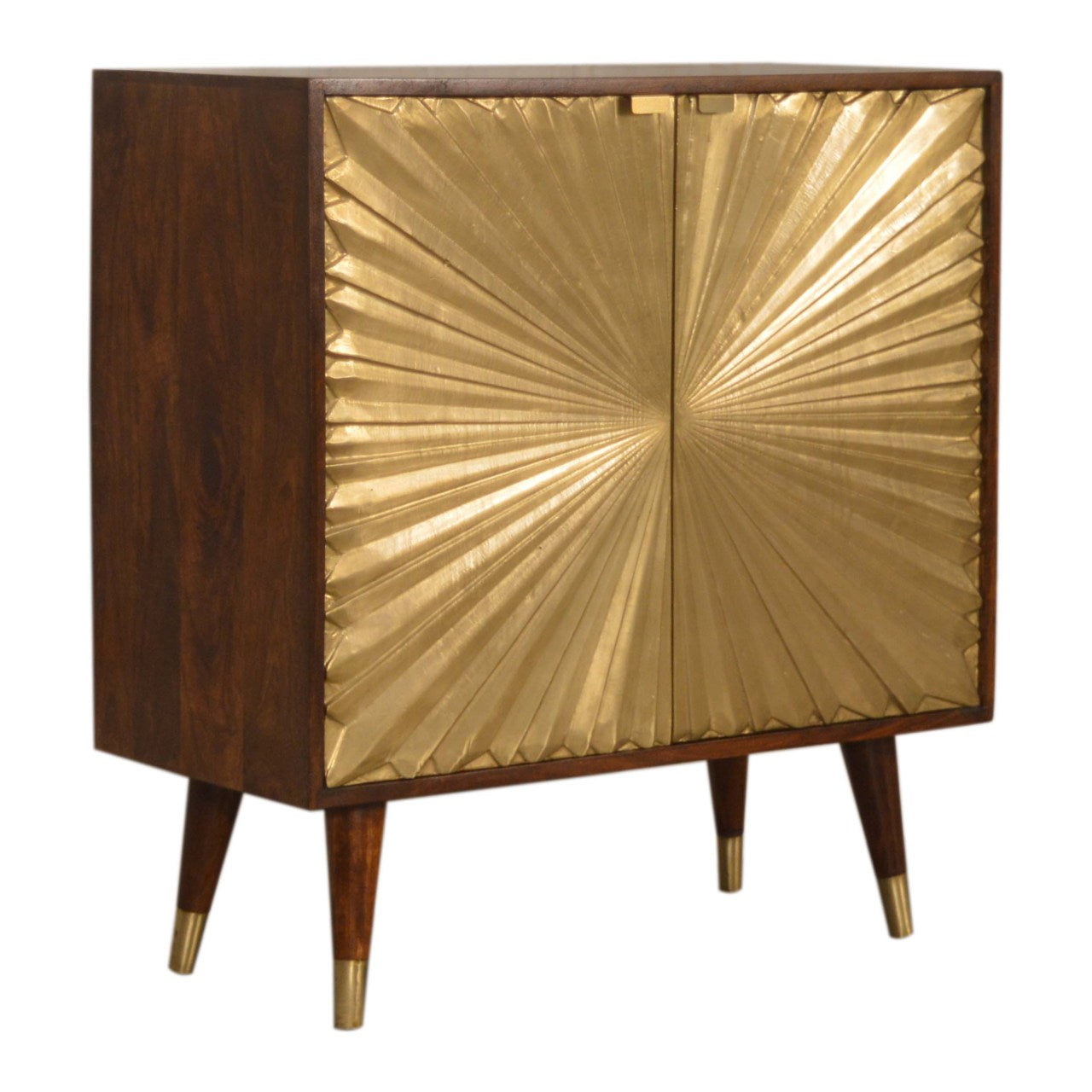 Manila Gold Cabinet 100% Solid Mango Wood in Chestnut Finish