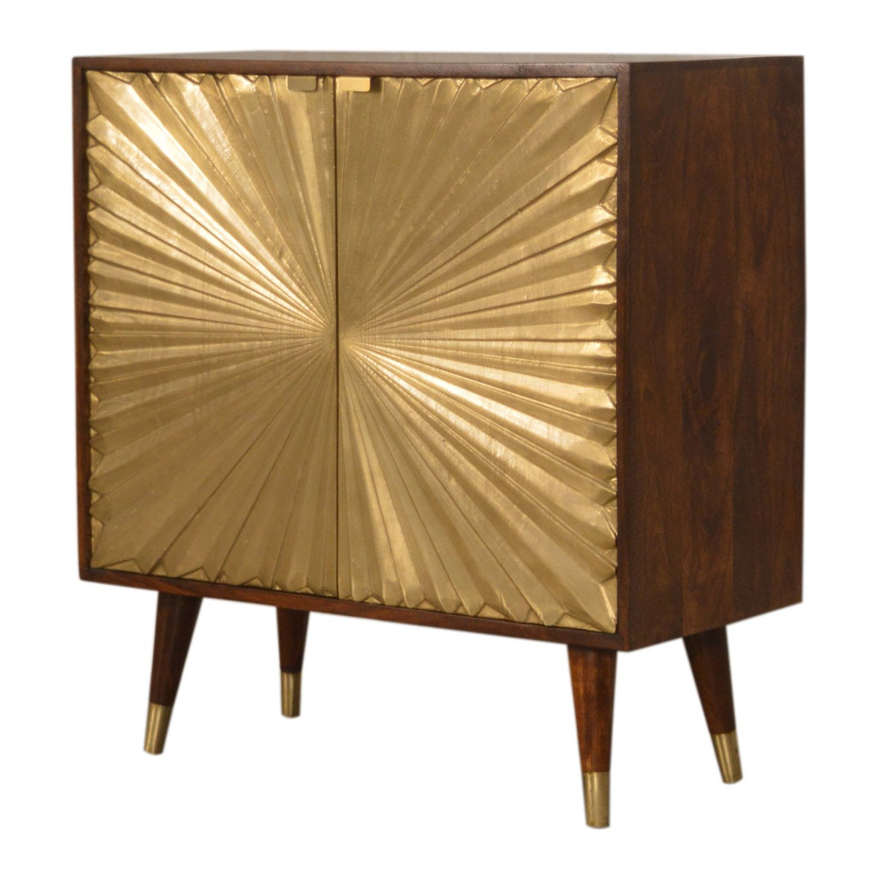 Manila Gold Cabinet 100% Solid Mango Wood in Chestnut Finish