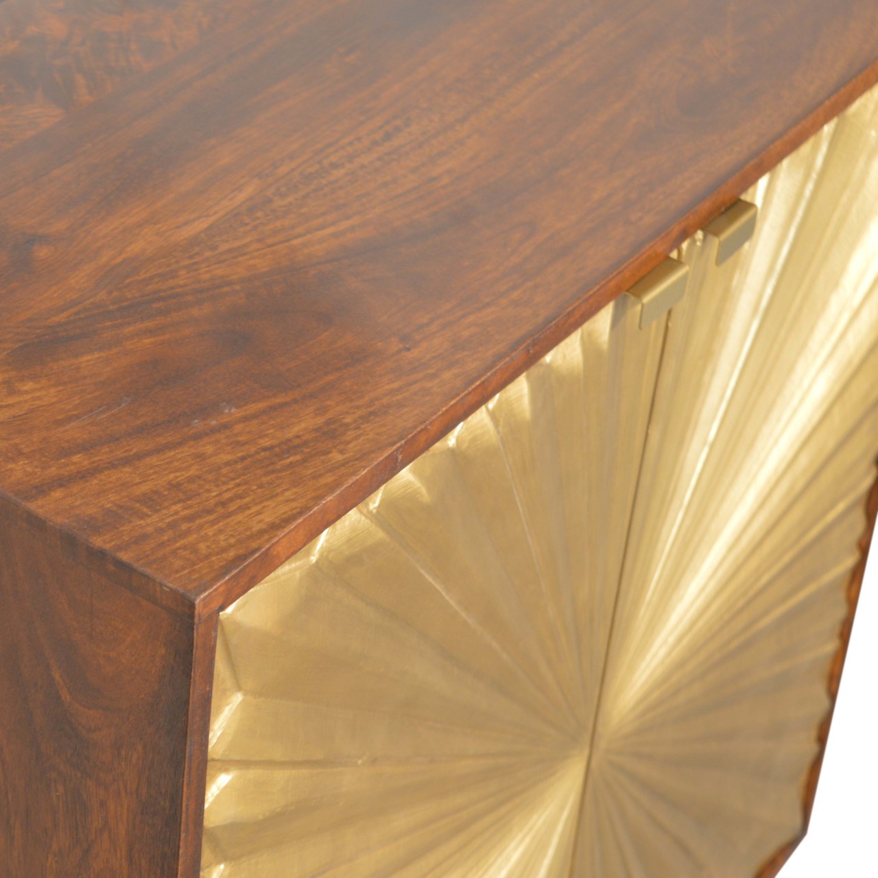 Manila Gold Cabinet 100% Solid Mango Wood in Chestnut Finish