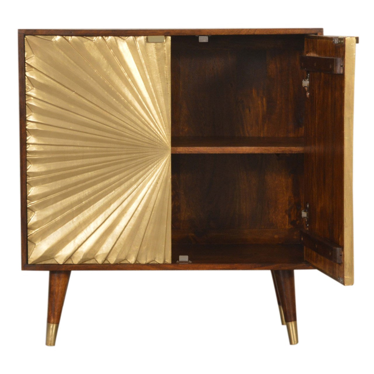 Manila Gold Cabinet 100% Solid Mango Wood in Chestnut Finish