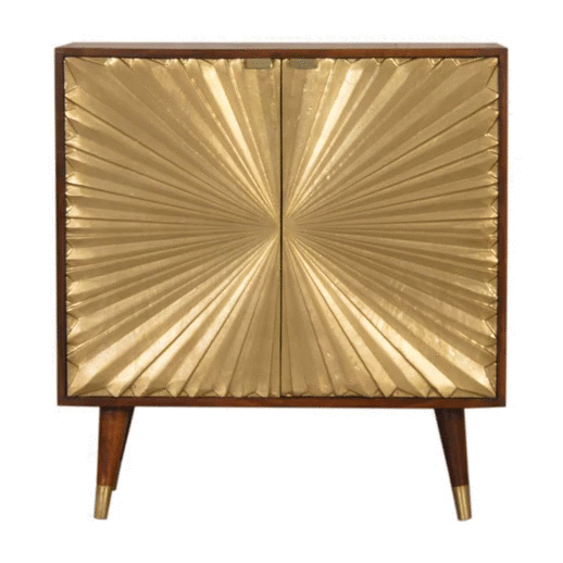 Manila Gold Cabinet 100% Solid Mango Wood in Chestnut Finish