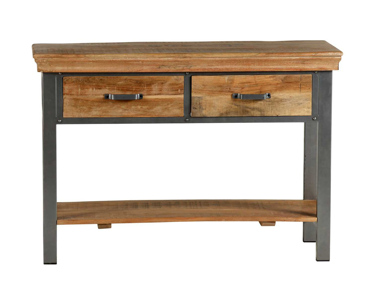 Metropolis Industrial Console , solid wood and metal style