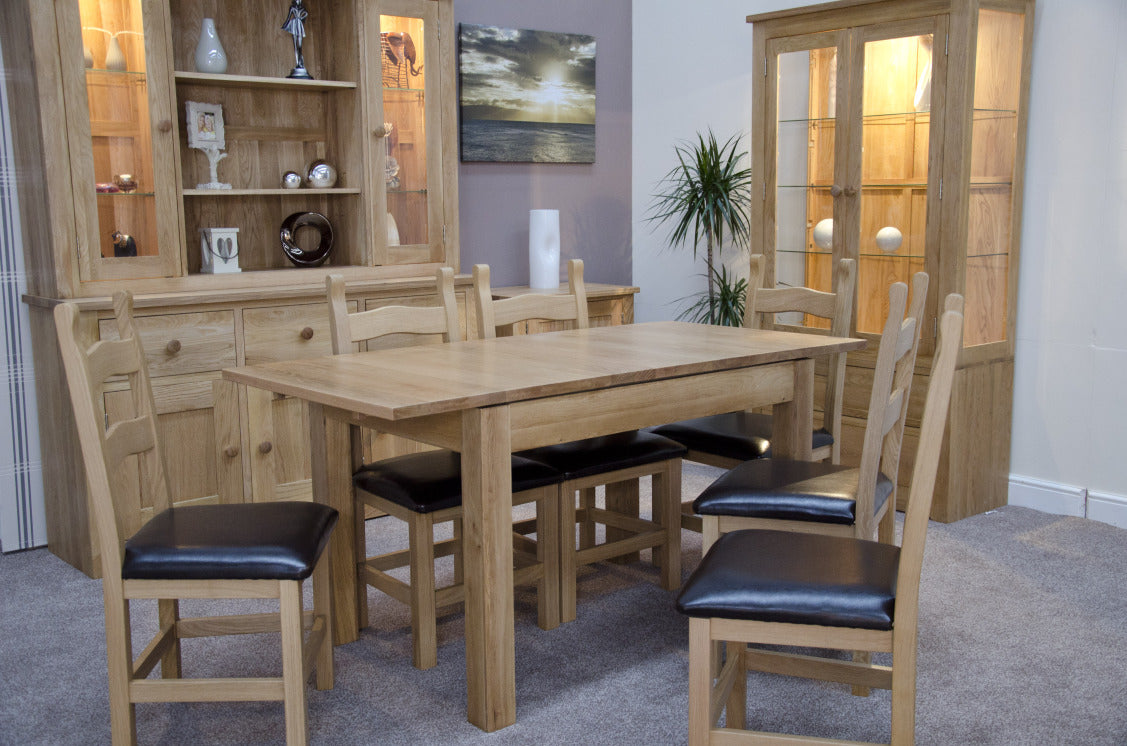 Milano Small Extending Table. 100% Solid Oak